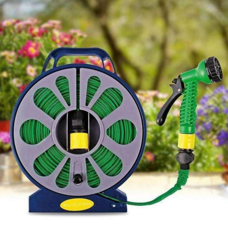 Flat Hose with Spray Gun Nozzle (15m)