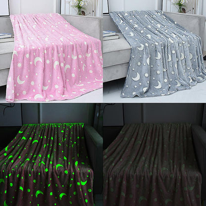 Super Soft Magic Glow In The Dark Blanket (Blue)