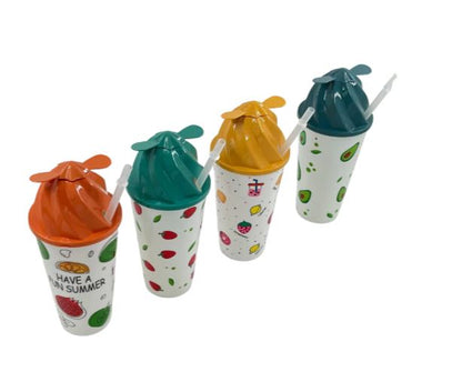 Ice Cream Water Cup With Lid (500ml)(12 pcs)