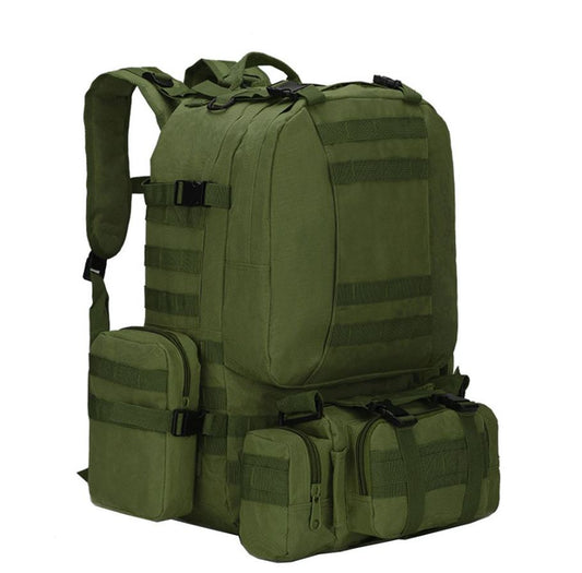 Travel Camping Bag With Three Molle Bags (Green)