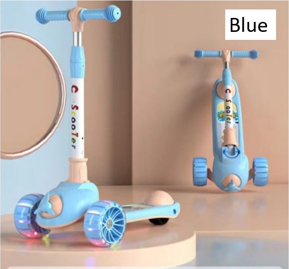 Three Wheel Kick Scooter (Blue)