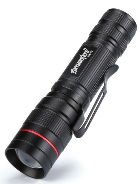 Outdoor LED Portable Rechargeable Aluminium Flashlight Gem Torch