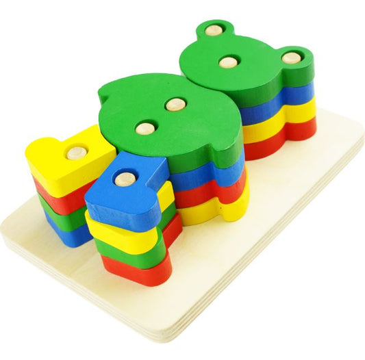 Wooden Animal Column Set Puzzle