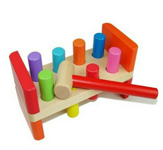 Wooden Pounding Bench Toy Set