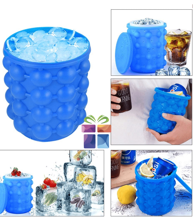 2in1 Magic Silicone Ice Cube Bucket Genie