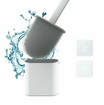 Silicone Flex Toilet Brush With Holder