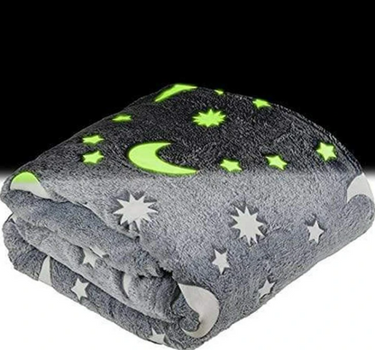 Super Soft Magic Glow In The Dark Blanket (Blue)