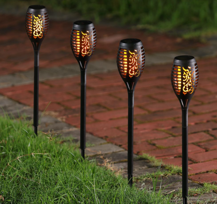 Solar Garden Flame Torch Light (4 pcs)