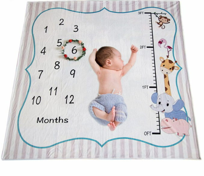 Baby Monthly Milestone And Photography Blanket