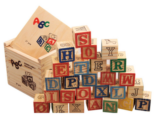 Educational Wooden ABC Blocks (27 pcs)