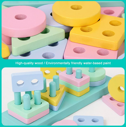 Wooden Sorting And Stacking Toy