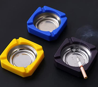 Stainless Steel Creative Square Ashtrays (2 pcs)