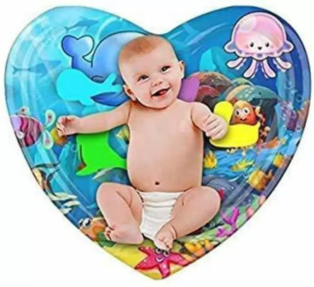 Heart Tummy Time Inflatable Water Play Mat