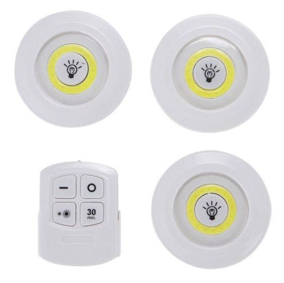 LED Light With Remote Control (3 pcs)