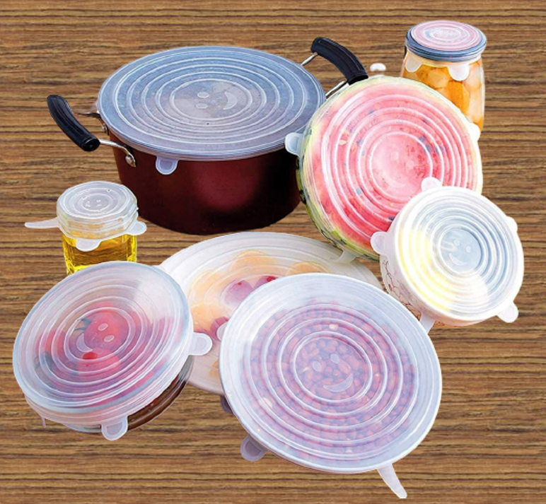 Reusable Stretch Silicone Lids (6 pcs)