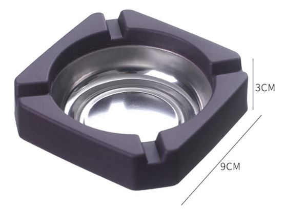 Stainless Steel Creative Square Ashtrays (2 pcs)