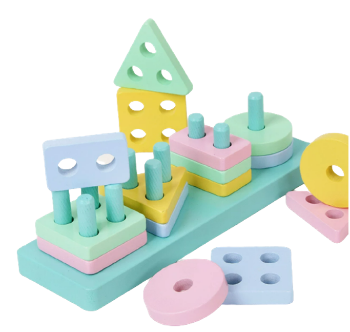 Wooden Sorting And Stacking Toy