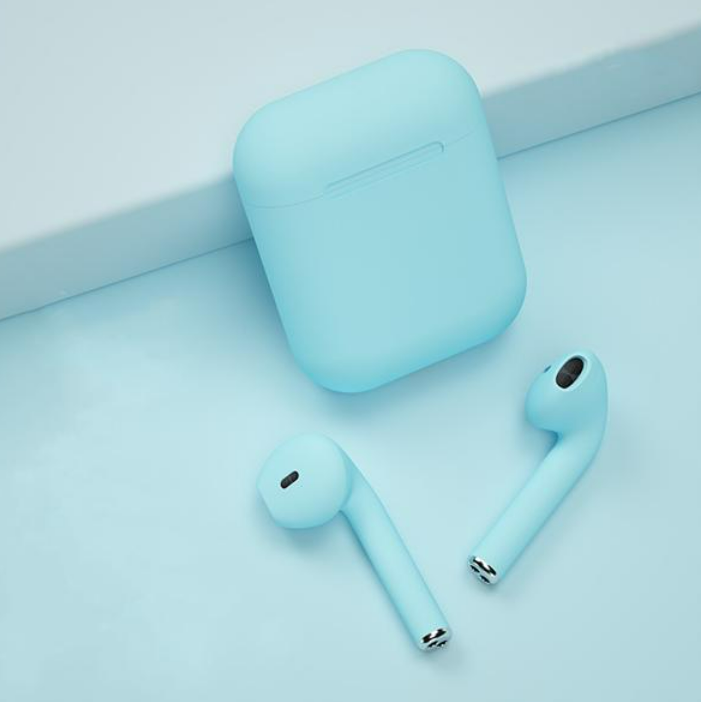 True Wireless Ear Pods And Charging Case (Light Blue)