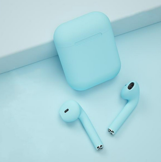 True Wireless Ear Pods And Charging Case (Light Blue)