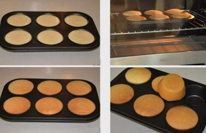 Muffin Pan Cupcake Mold Baking Tray (6 Cups)