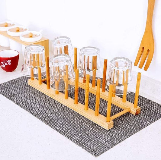 Wooden Plate Rack (8 Slots)