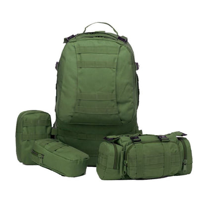 Travel Camping Bag With Three Molle Bags (Green)