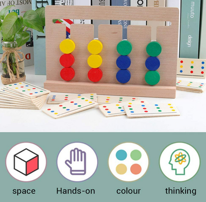 Wooden Four-Colour Matching Board Game