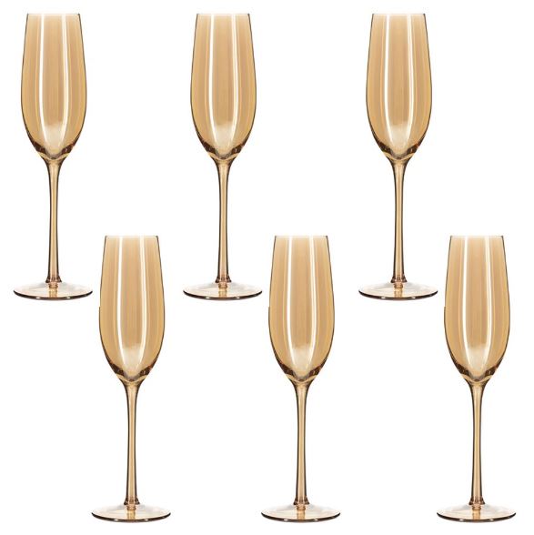 Champagne Glasses (Soft Gold)(6 pcs)