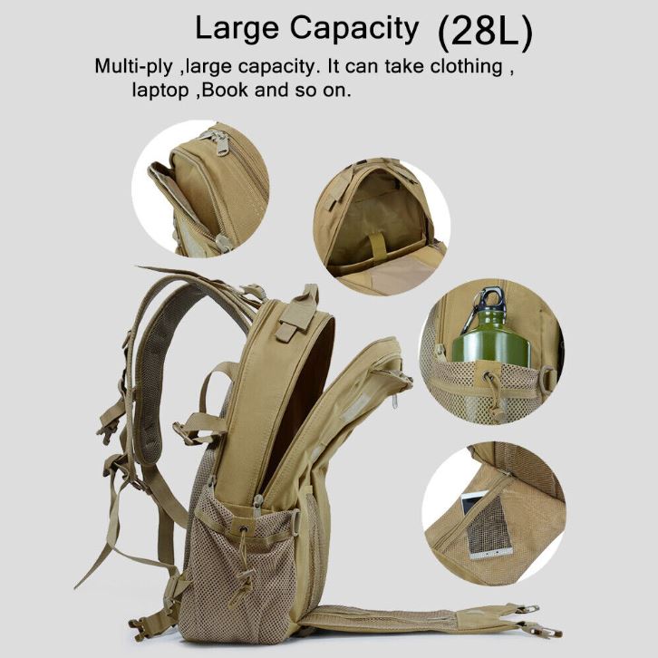 Tactical Military Backpack (Khaki)