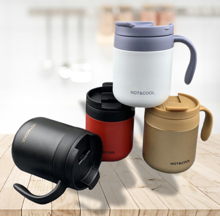 Double Steel Thermos Coffee Mug (500ml)