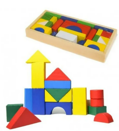 Geometric Wooden Blocks (26 pcs)