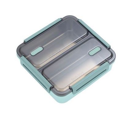 Plastic Insulated Lunch Box (Green)