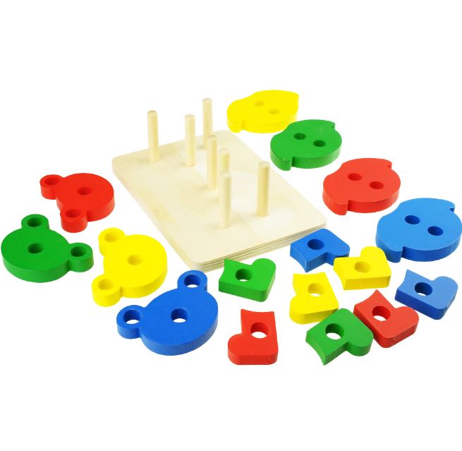 Wooden Animal Column Set Puzzle