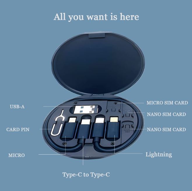 Multifunctional Data Cable Conversion Head (Excluding Sim Cards)