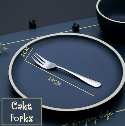 Stainless Steel Cake Fork Set (6 pcs)