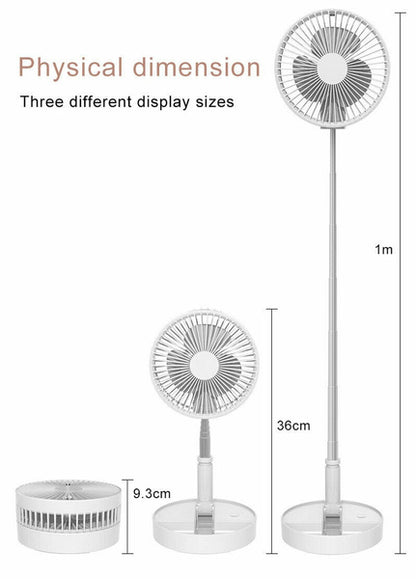 Telescopic Folding USB Charging Fan