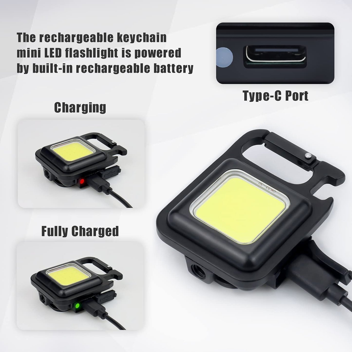 Mini 800 Lumens COB Keychain