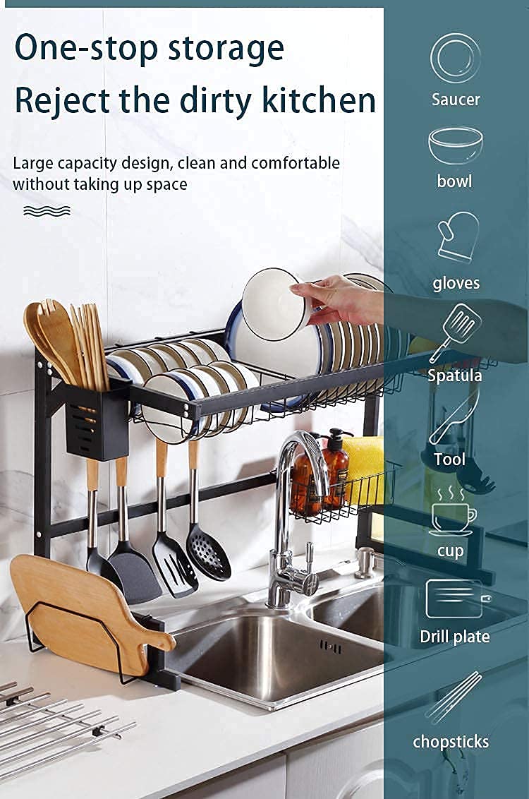 Space Saving Dish Draining Rack (85cm)