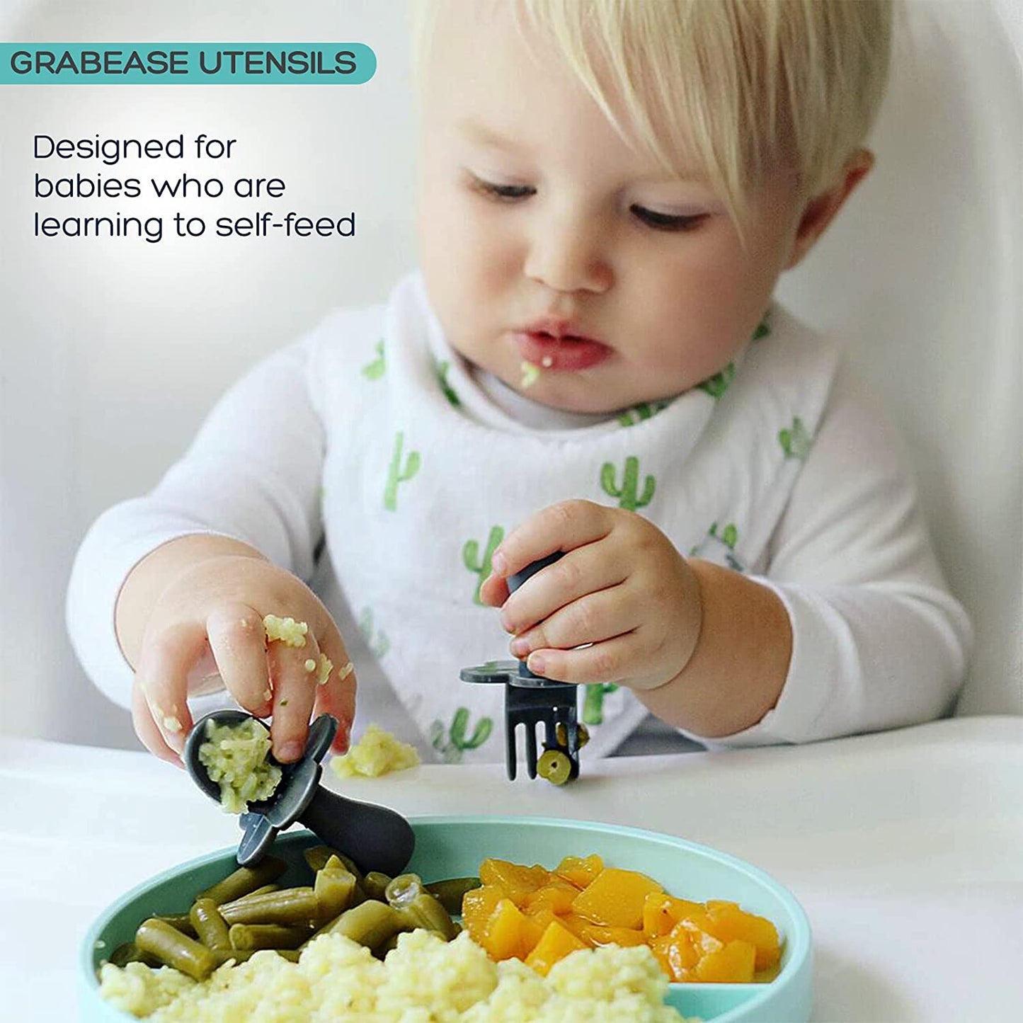 Baby and Toddler Self-Feeding Utensil Set