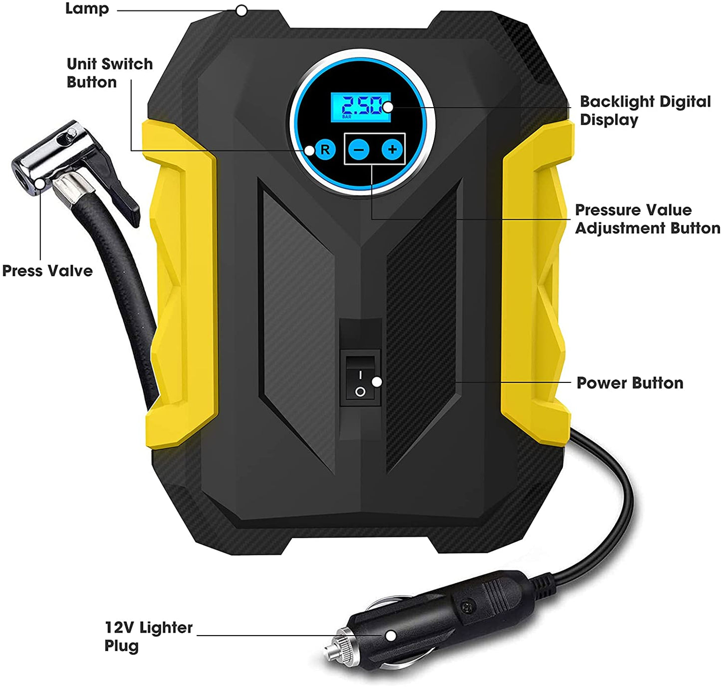 Digital Air Compressor (DC 12V)