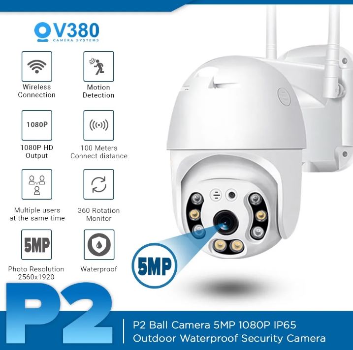 WIFI Outdoor Security Camera (V380 Pro App)