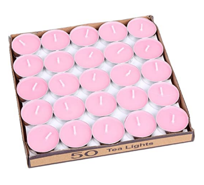 Coloured Tea Light Candles (50 pcs)