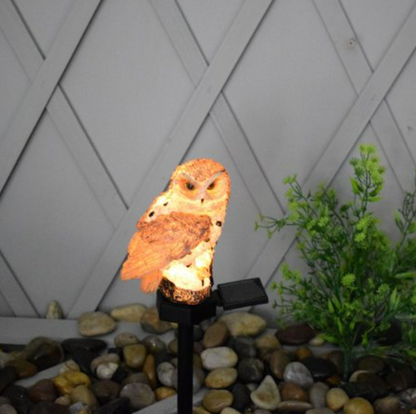 Owl Shape Light LED Solar Garden Light (White)