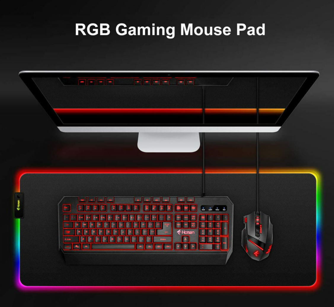 RGB Soft Light Gaming Mouse Pad (800mm x 300mm)