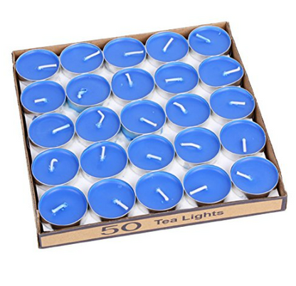 Coloured Tea Light Candles (50 pcs)