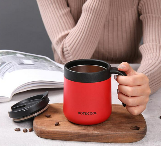 Double Steel Thermos Coffee Mug (500ml)