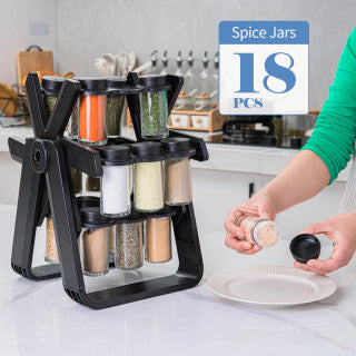 Jar Rotating Spice Rack (18 pcs)