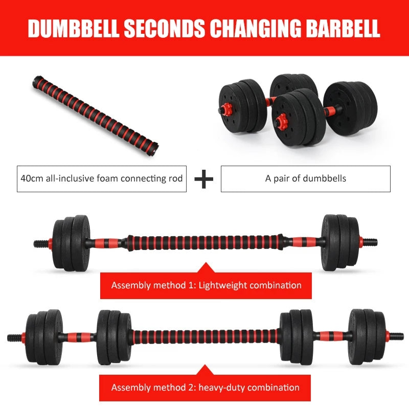 Home Gym Adjustable Dumbbell/Barbell Set (20kg)