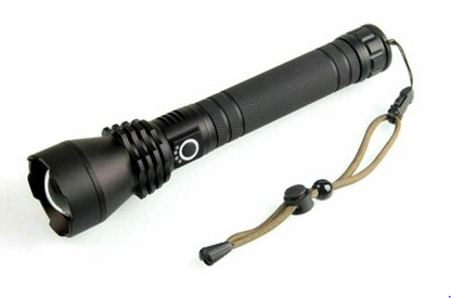 Chargeable Tactical Zoom Waterproof Aluminium Torch - 3X Light Modes