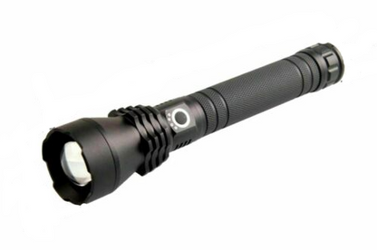 Chargeable Tactical Zoom Waterproof Aluminium Torch - 3X Light Modes